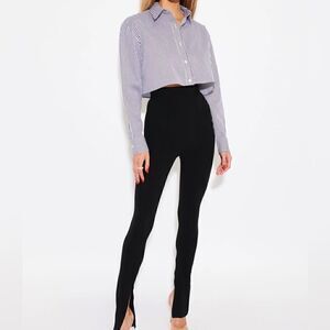 Effie Kats Striped Cropped Shirt